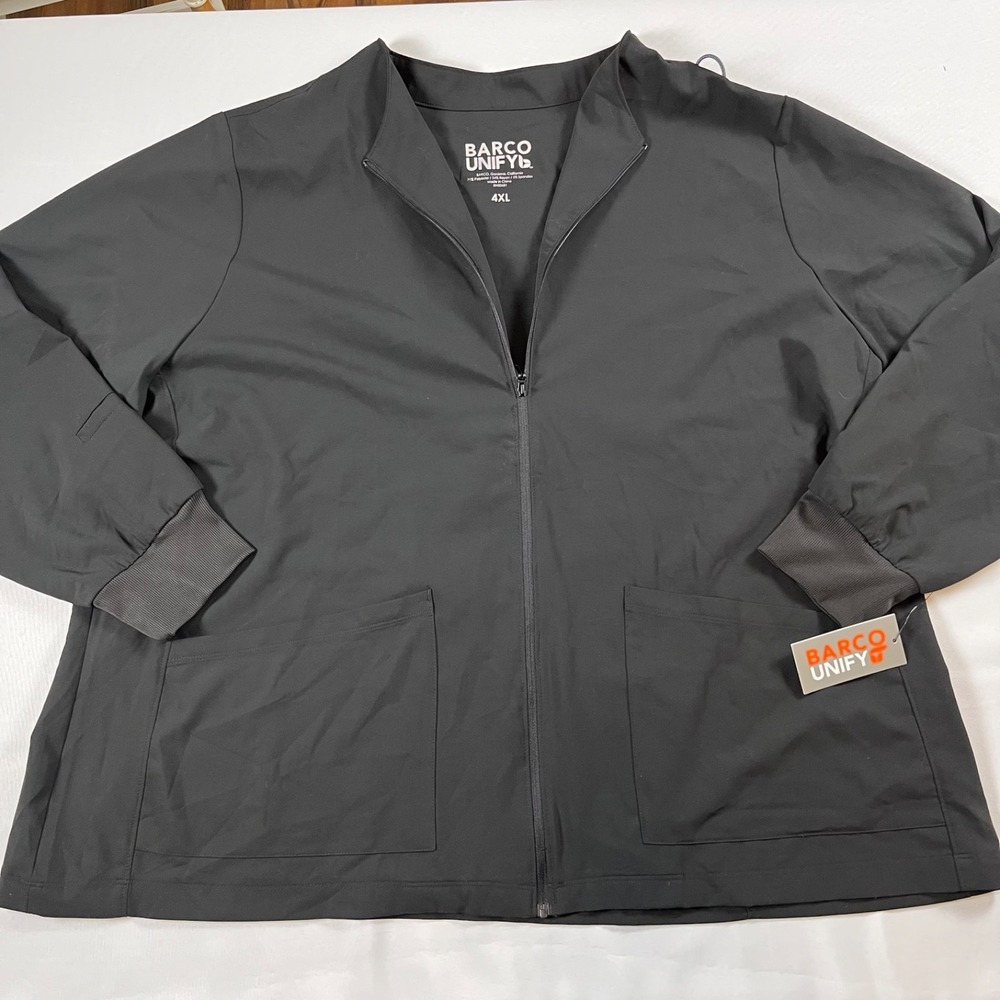 BARCO UNIFY Team Warm Up Scrubs Jacket Womens 4XL - 3 Pocket‎ Full Zip NWT